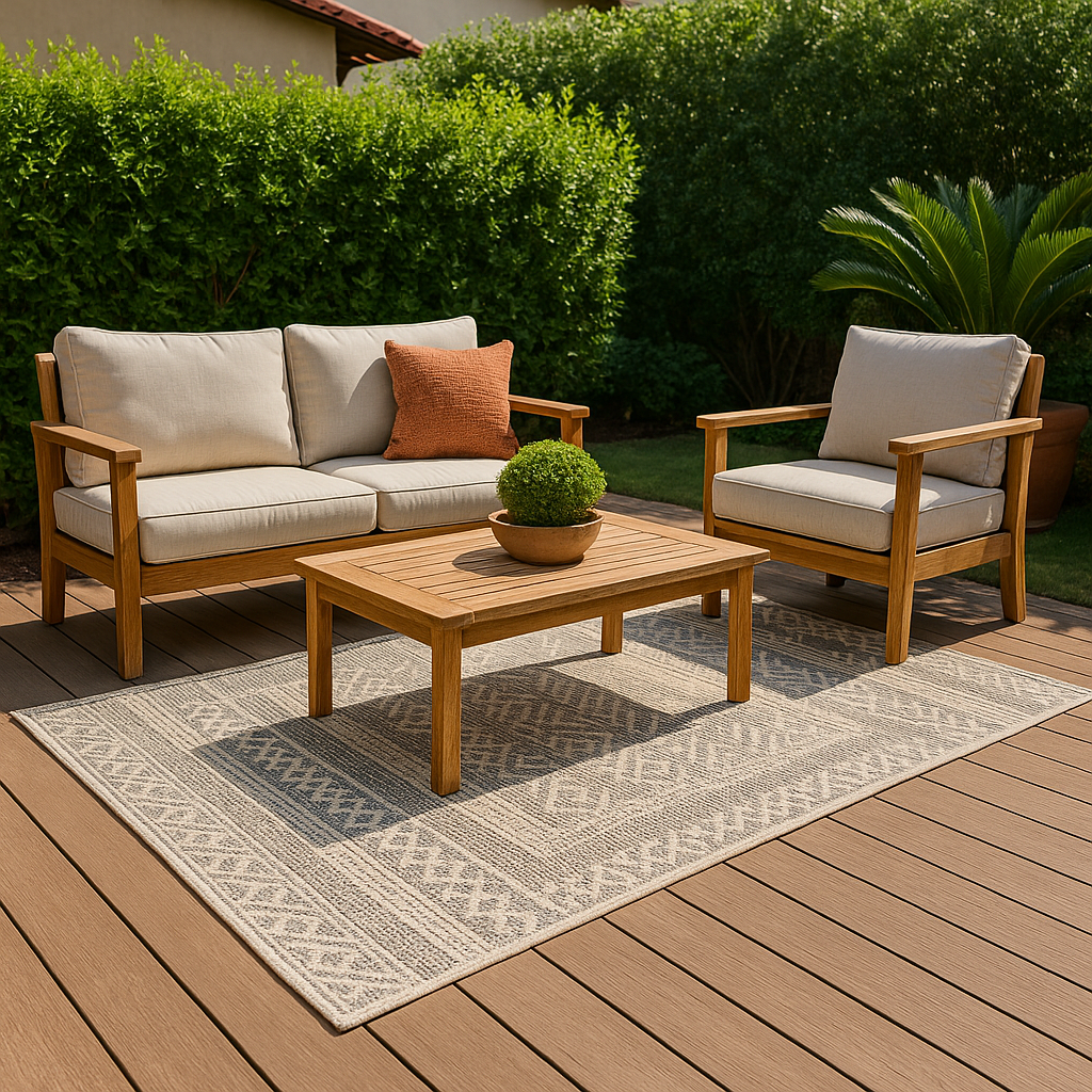 איך לבחור שטיח חוץ למרפסת או לגינה – המדריך המלא