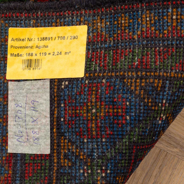 שטיח  אפגני בוכרה 00 ירוק 188*119  | Bokhara Rug