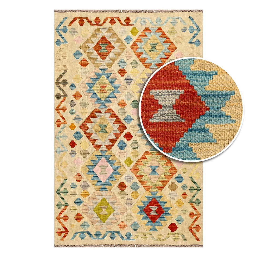 שטיח קילים אפגני 00 צבעוני 152*100