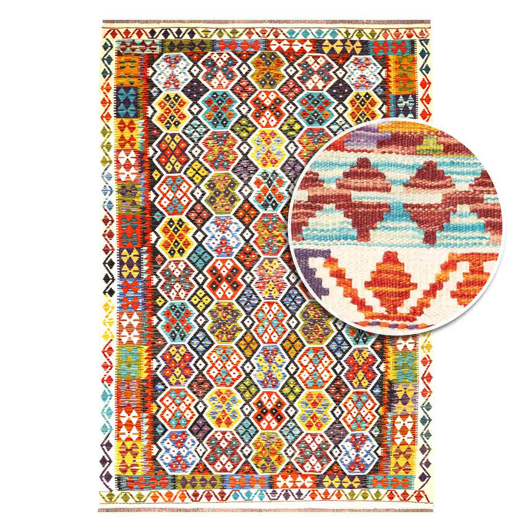 שטיח קילים אפגני 00 צבעוני 290*202