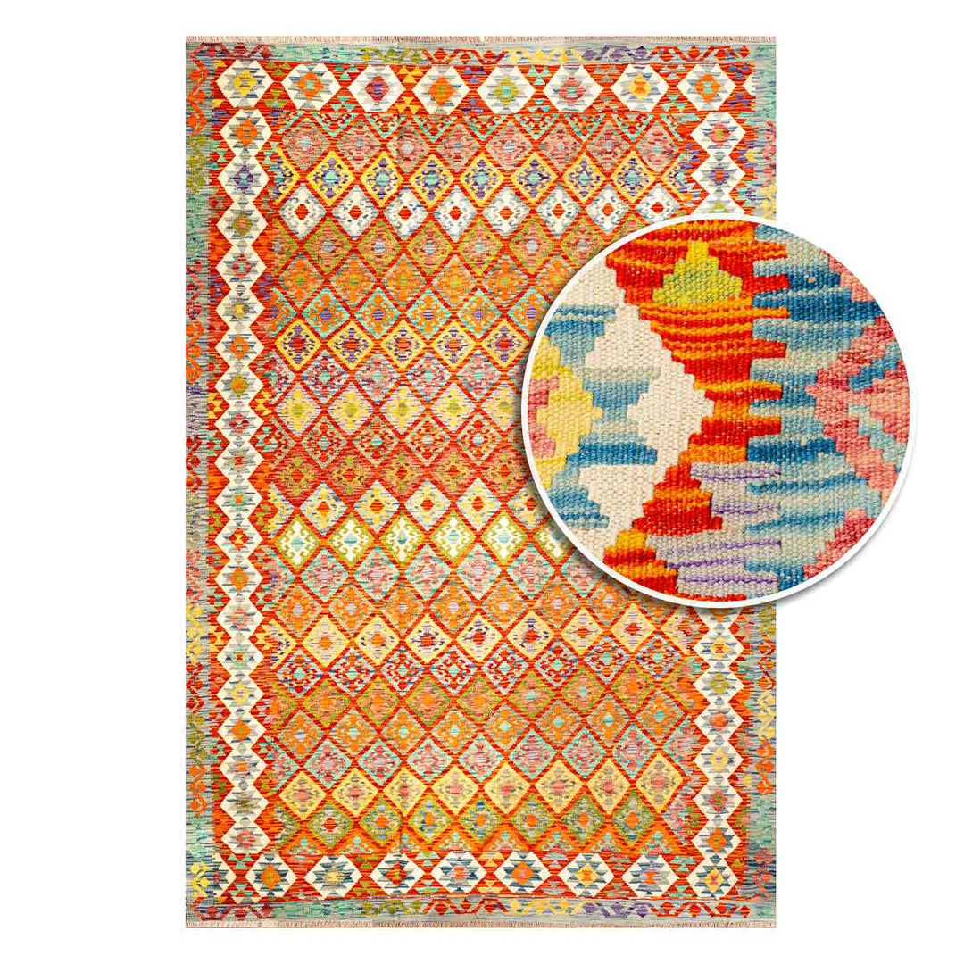 שטיח קילים אפגני 00 צבעוני 305*210