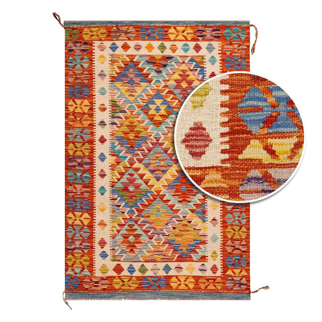 שטיח קילים אפגני 00 צבעוני 150*101