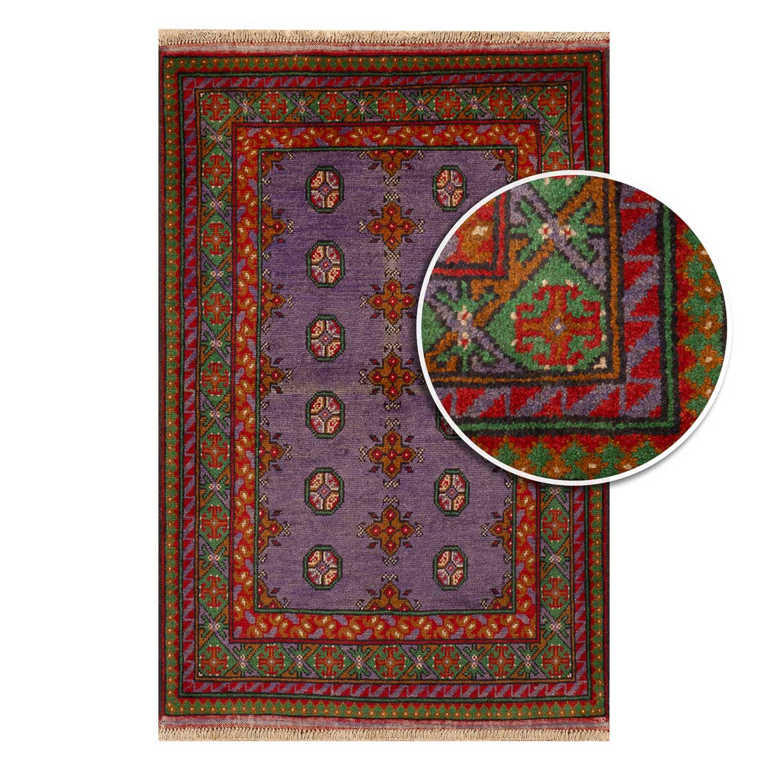 שטיח  אפגני בוכרה 00 סגול 152*103