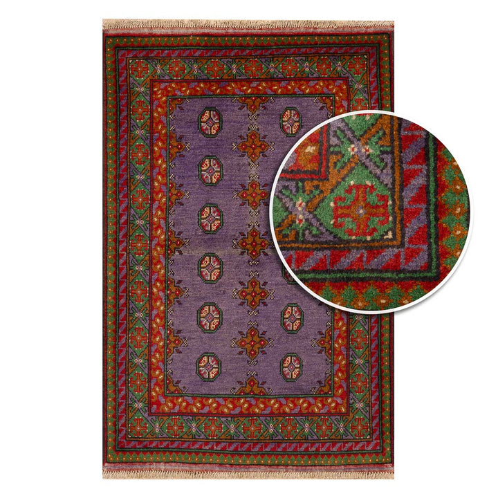 שטיח  אפגני בוכרה 00 סגול 152*103