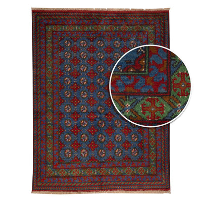 שטיח אפגני בוכרה 00 כחול 197*150 | Bokhara Rug