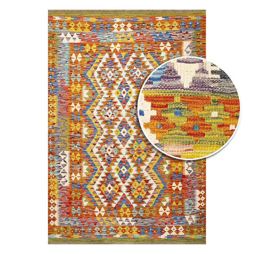 שטיח קילים אפגני 00 צבעוני 212*145