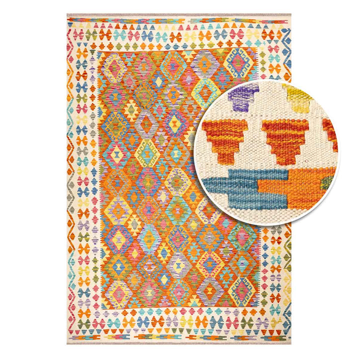 שטיח קילים אפגני 00 צבעוני 301*212