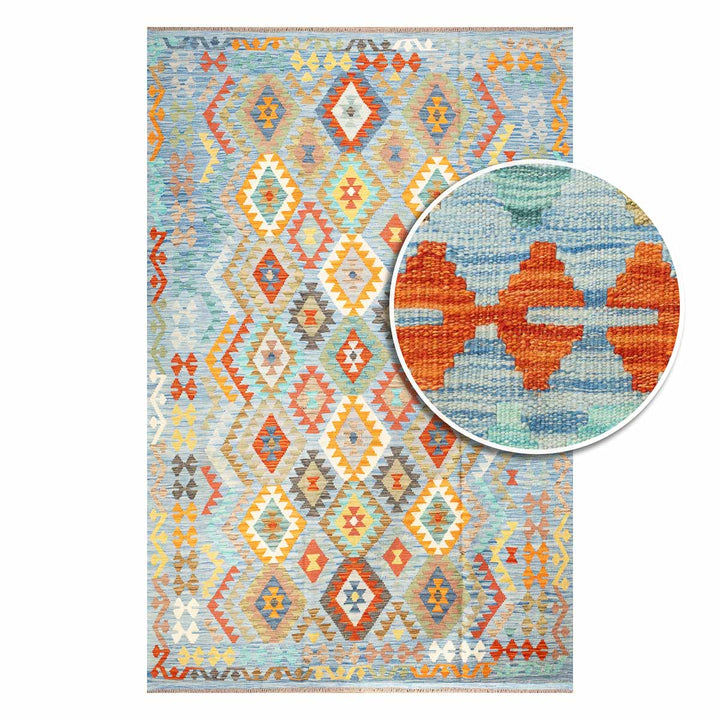 שטיח קילים אפגני 00 צבעוני 302*196