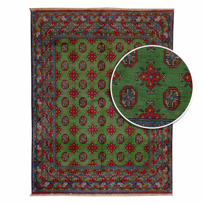 שטיח אפגני בוכרה 00 ירוק 198*152 | Bokhara Rug
