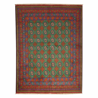 שטיח אפגני בוכרה 00 ירוק 197*148 | Bokhara Rug