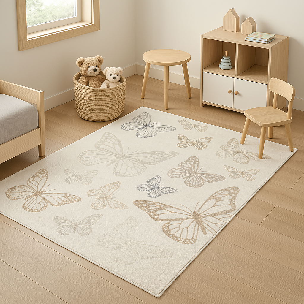 שטיח פרפר 01 קרם