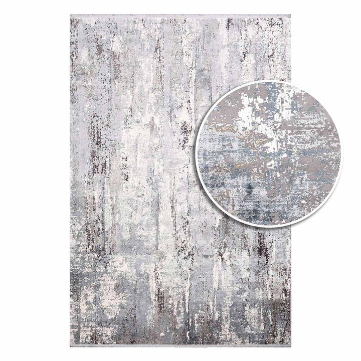 שטיח נול פרמיום 08 קרם/אפור כהה | Nool Premium