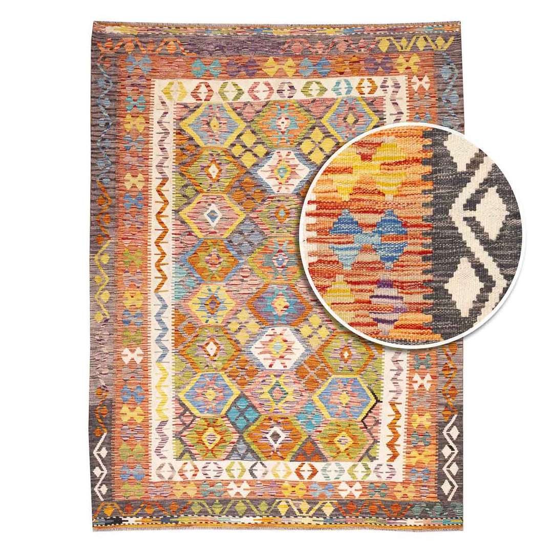 שטיח קילים אפגני 00 צבעוני 255*191