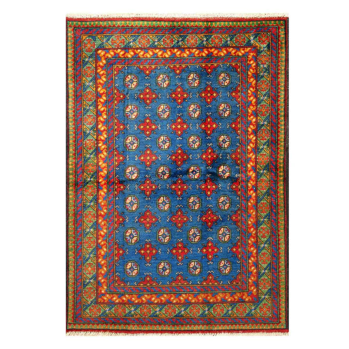 שטיח  אפגני בוכרה 00 כחול 184*129  | Bokhara Rug