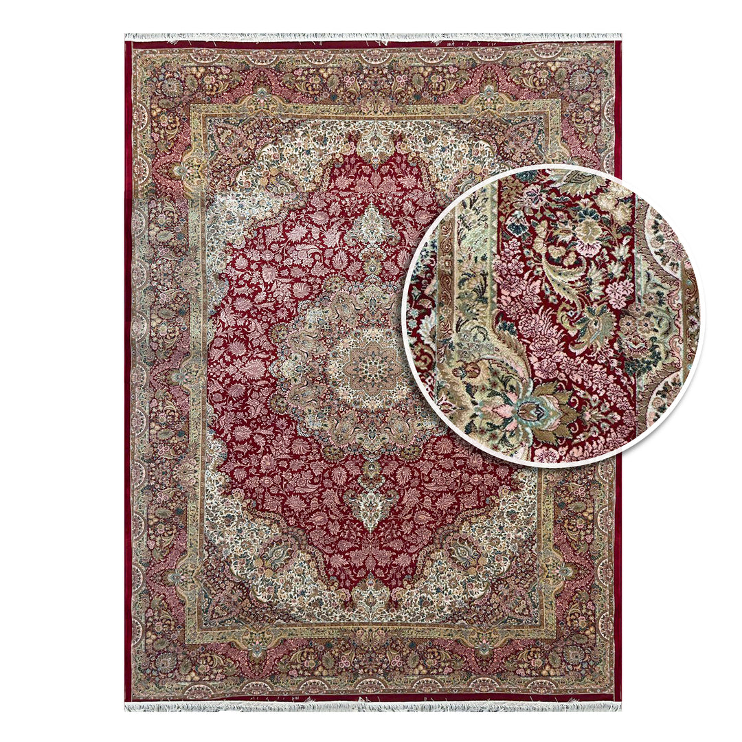 שטיח קום משי 08 אדום | QOM