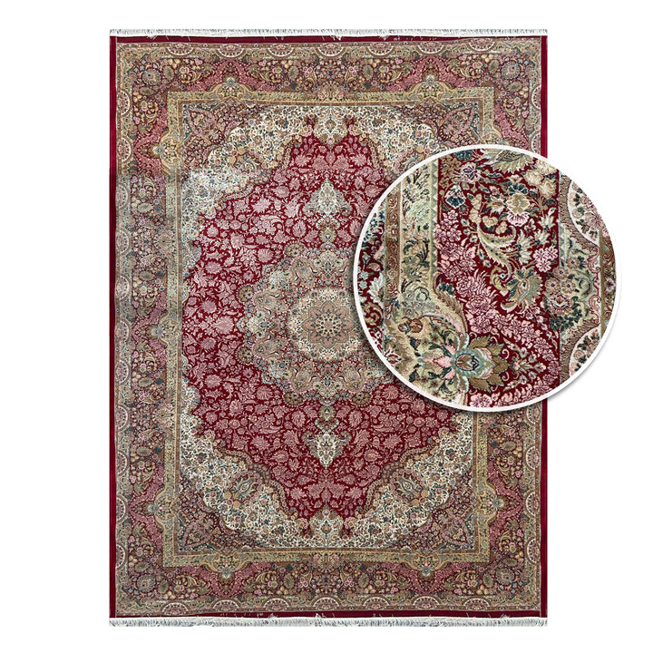 שטיח קום משי 08 אדום | QOM