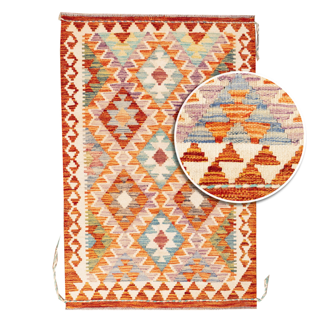 שטיח קילים אפגני 00 צבעוני 125*82