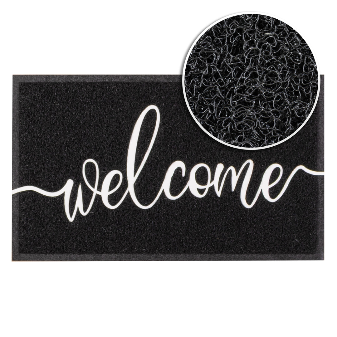שטיח לכניסה WELCOME 01 שחור