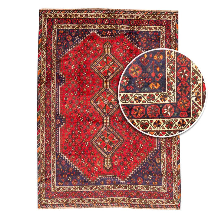 שטיח שירז פרסי 00 אדום 227*169 | Shiraz