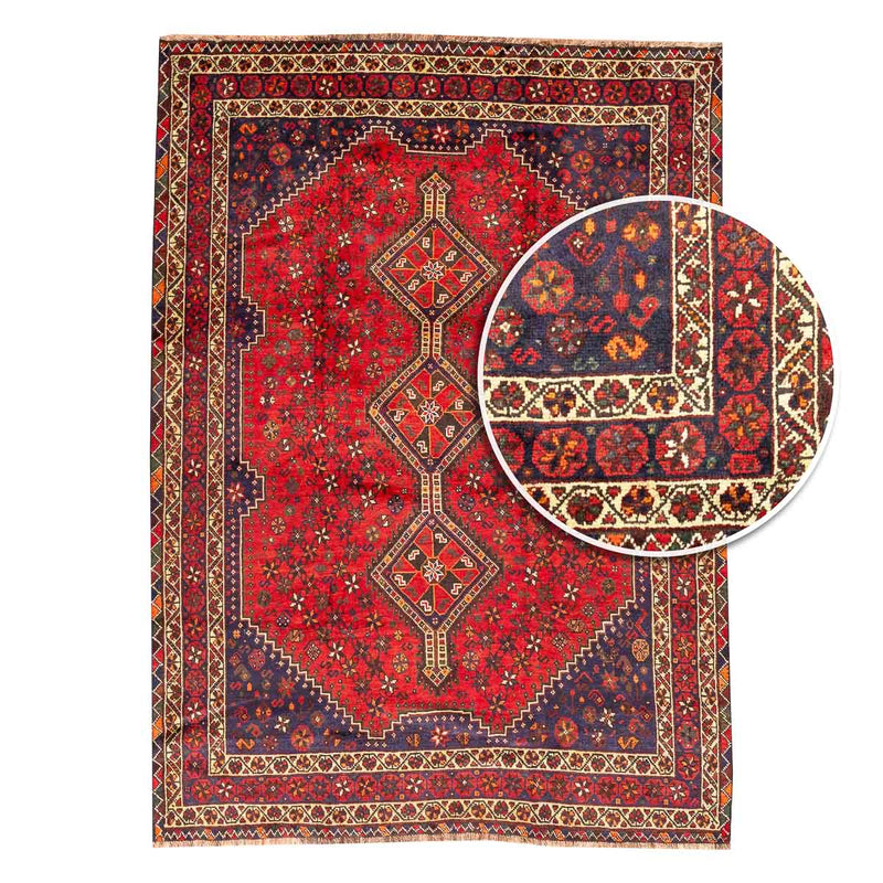 שטיח שירז פרסי 00 אדום 227*169 | Shiraz