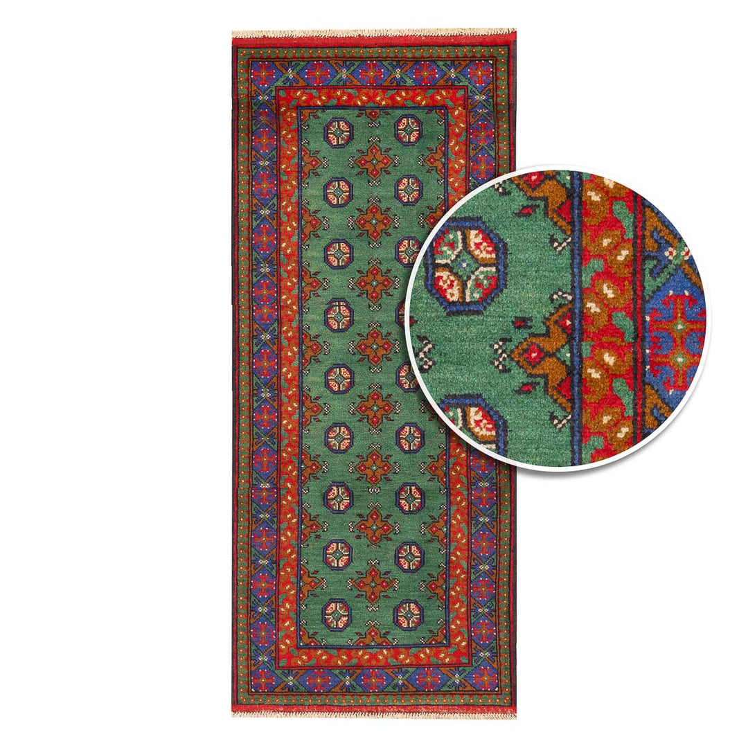 שטיח  אפגני בוכרה 00 ירוק 200*83