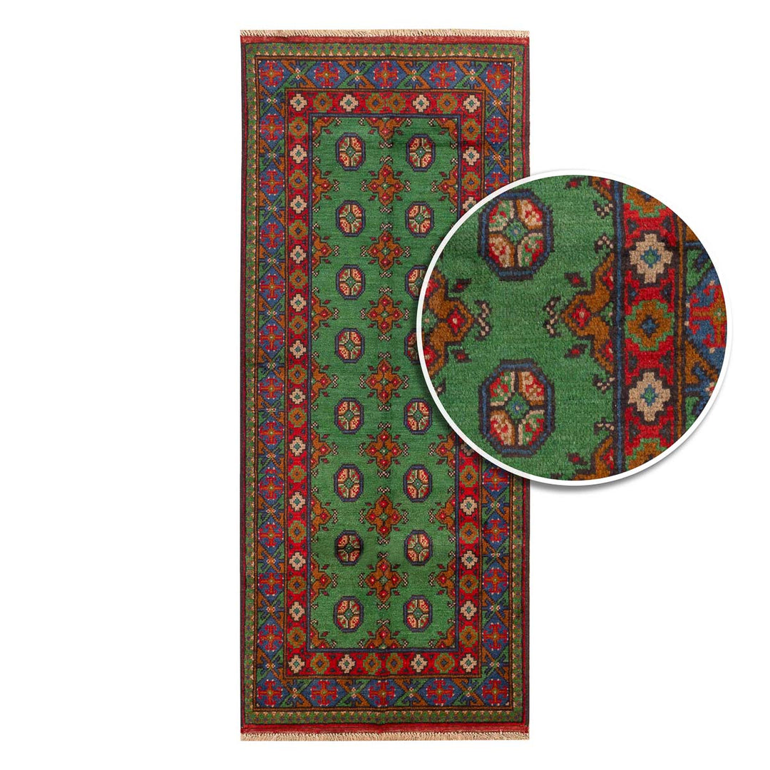 שטיח  אפגני בוכרה 00 ירוק 200*82