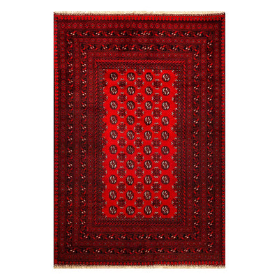 שטיח אפגני בוכרה 00 אדום 240*162 | Bokhara Rug