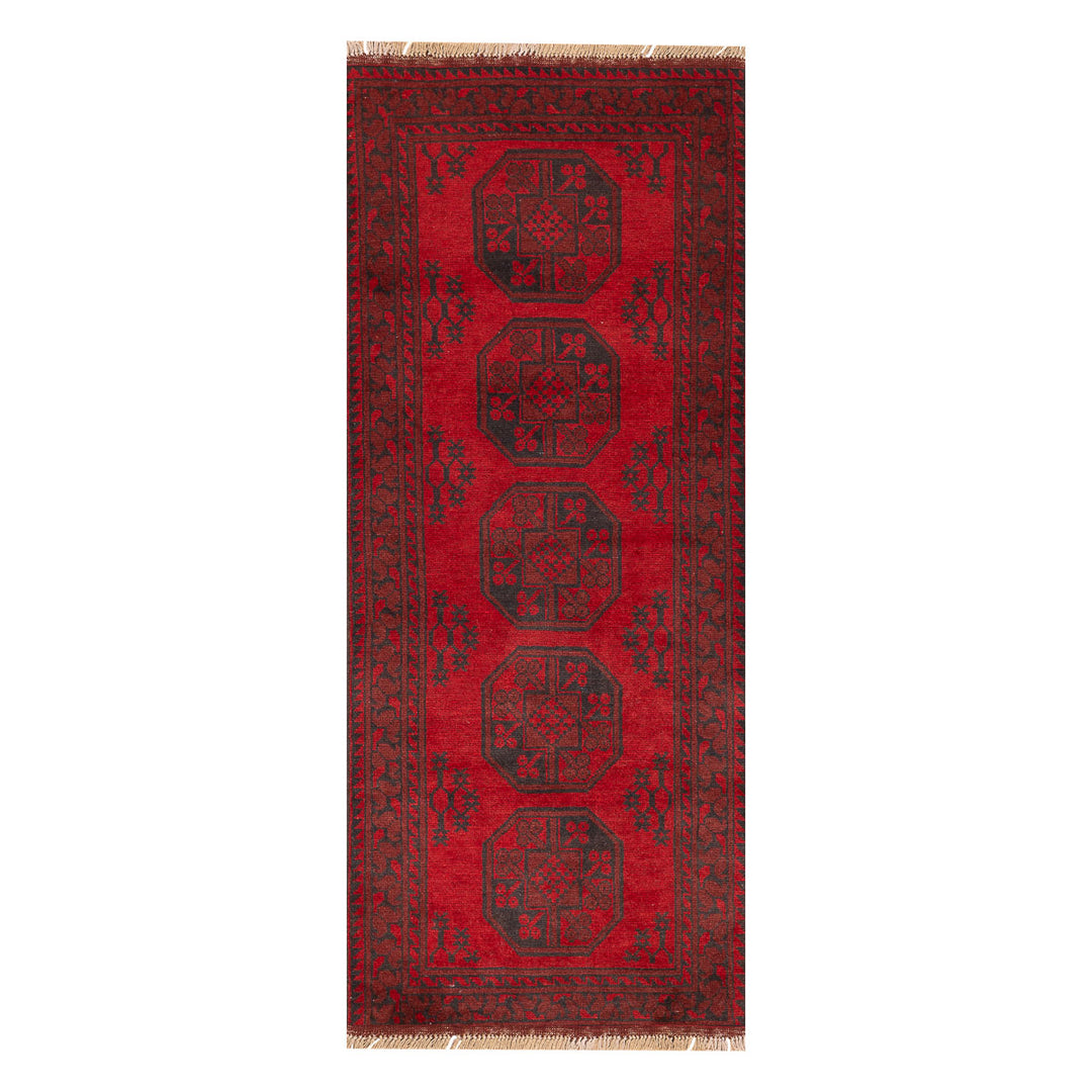 שטיח אפגני רגל פיל 00 אדום 196*79