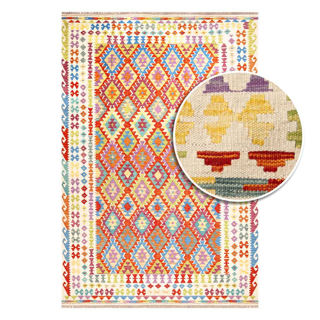 שטיח קילים אפגני 00 צבעוני 301*206