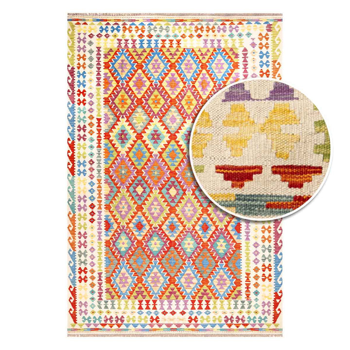 שטיח קילים אפגני 00 צבעוני 301*206