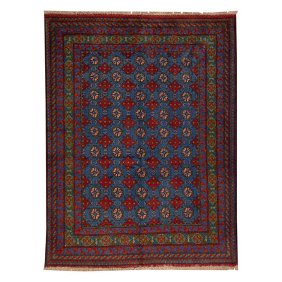 שטיח אפגני בוכרה 00 כחול 197*150 | Bokhara Rug