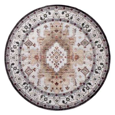 שטיח רחיץ מלטה 04 עגול צבעוני | Malta Washable Rug
