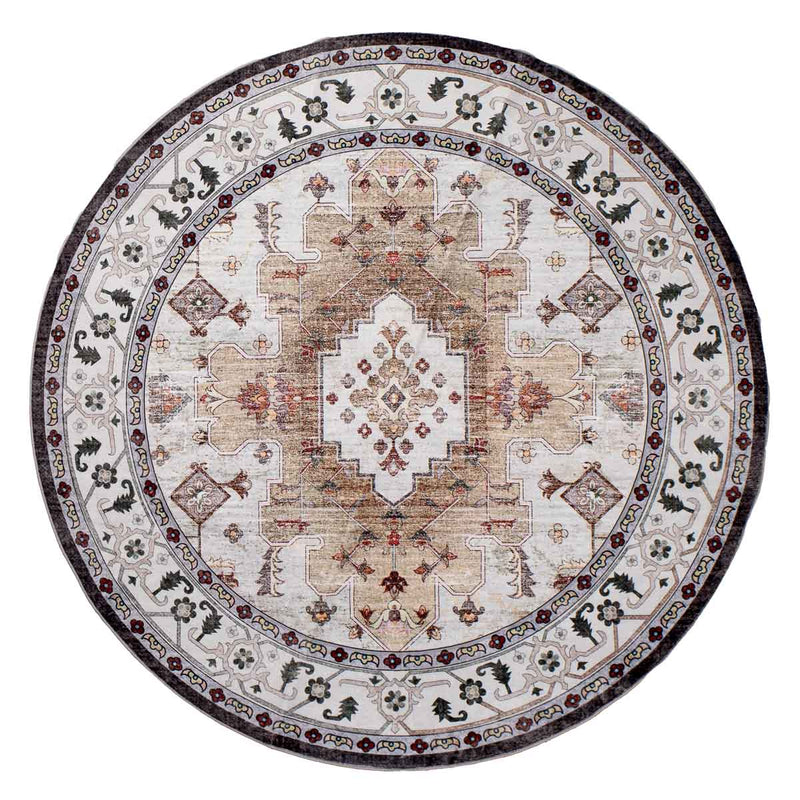 שטיח רחיץ מלטה 04 עגול צבעוני | Malta Washable Rug