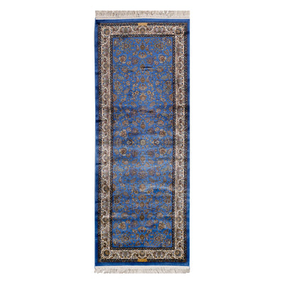שטיח קום משי 32 כחול ראנר | QOM