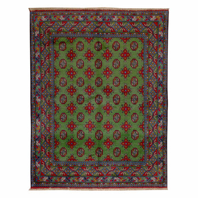 שטיח אפגני בוכרה 00 ירוק 198*152 | Bokhara Rug