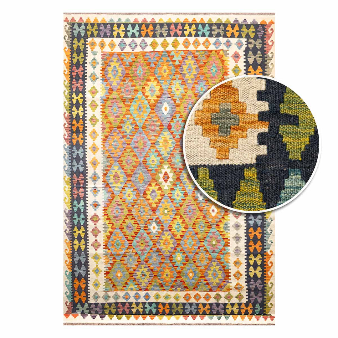 שטיח קילים אפגני 00 צבעוני 303*209