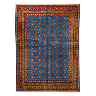 שטיח אפגני בוכרה 00 כחול 204*148 | Bokhara Rug
