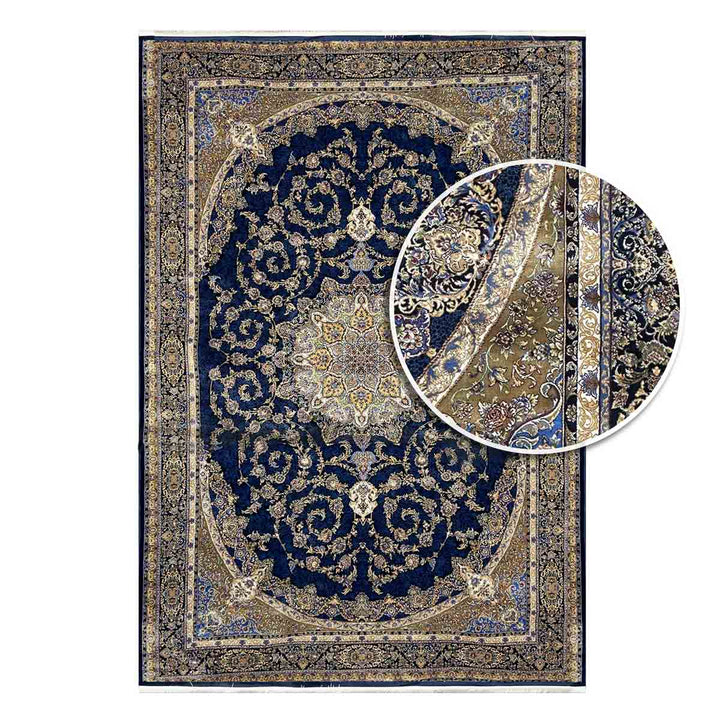 שטיח קום משי 09 כחול | QOM