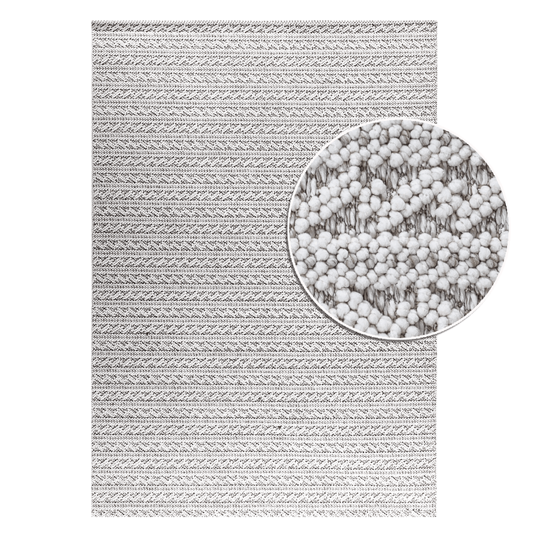 שטיח לופס 02 לבן/אפור | Loops