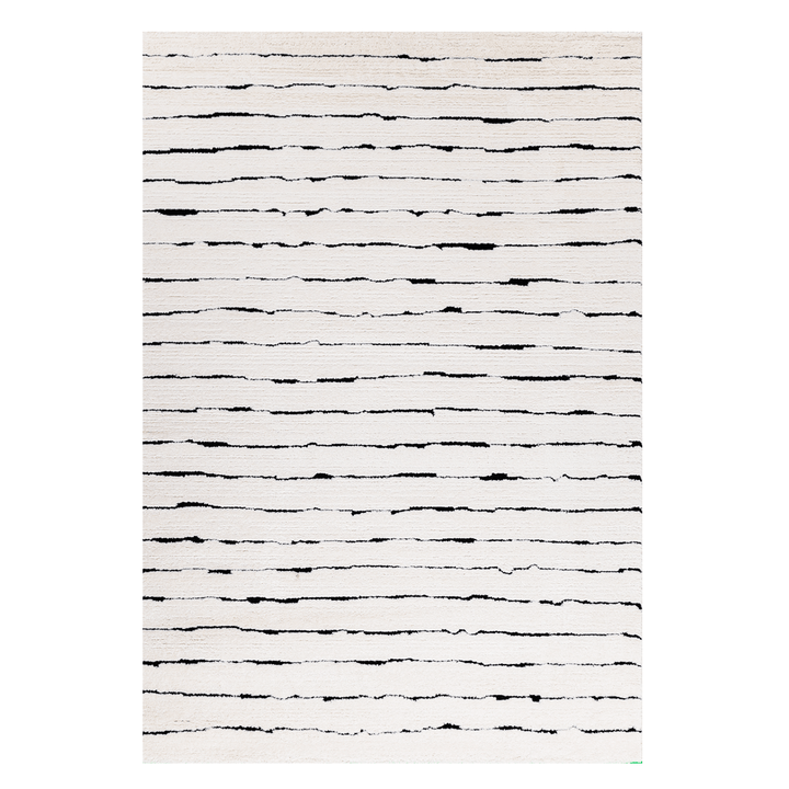 שטיח פנדורה 02 לבן שחור | Pandora