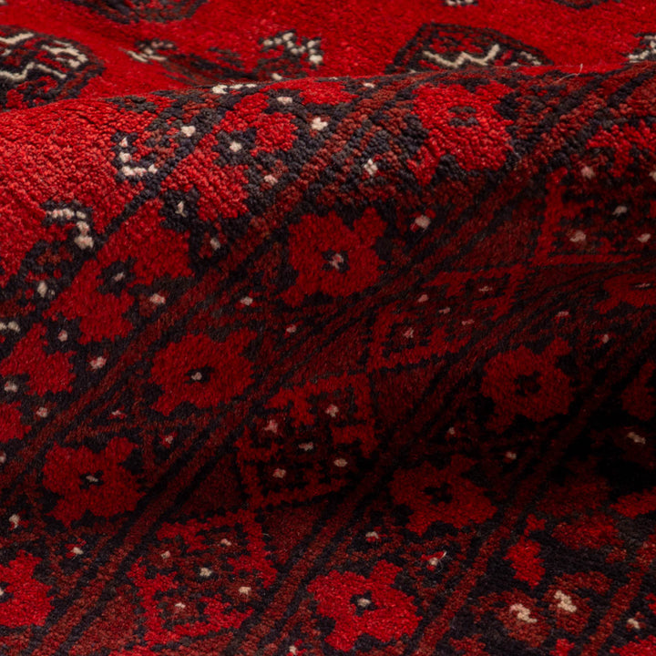 שטיח אפגני בוכרה 00 אדום 242 *166 | Bokhara Rug