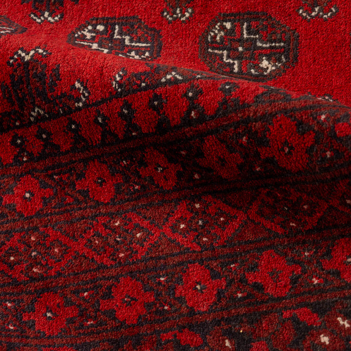 שטיח אפגני בוכרה 00 אדום 242 *166 | Bokhara Rug
