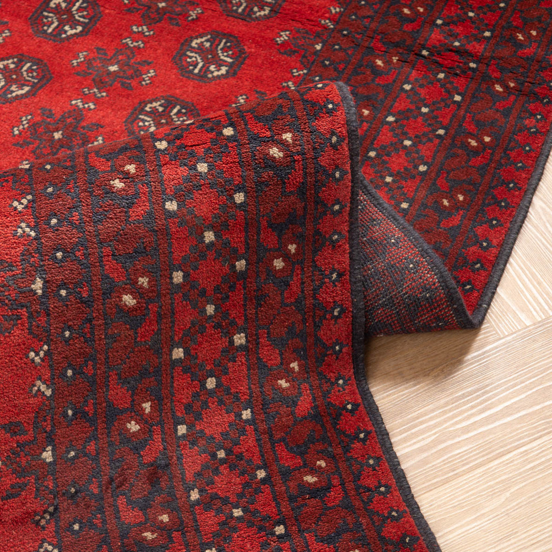 שטיח אפגני בוכרה 00 אדום 244 *169 | Bokhara Rug