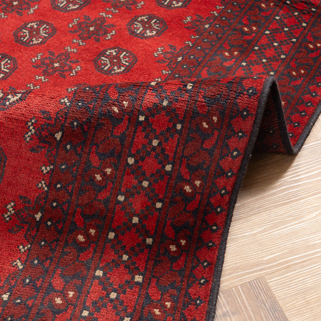 שטיח אפגני בוכרה 00 אדום 244 *169 | Bokhara Rug