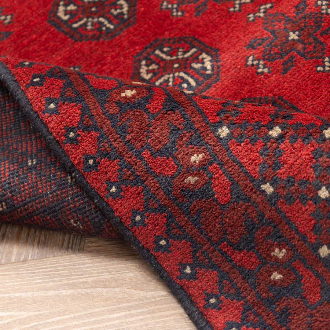 שטיח אפגני בוכרה 00 אדום 244 *169 | Bokhara Rug