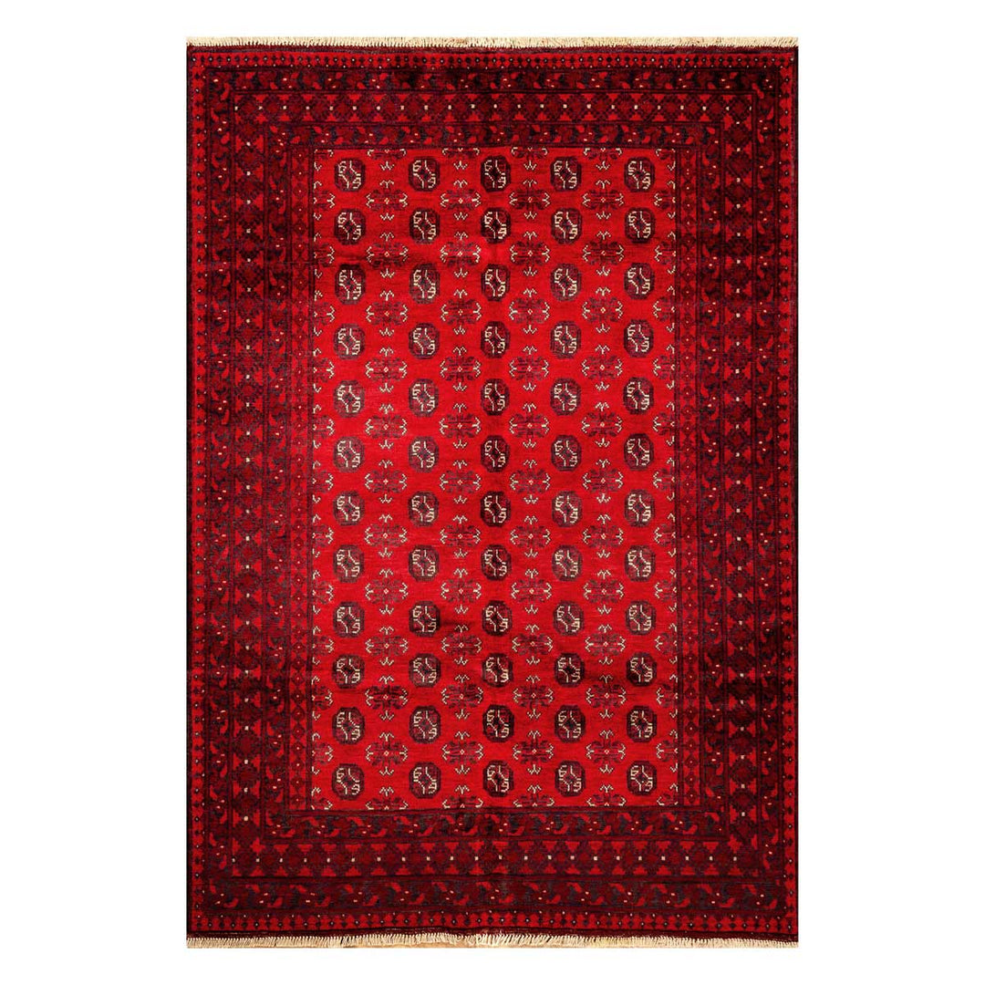 שטיח אפגני בוכרה 00 אדום 239*168 | Bokhara Rug
