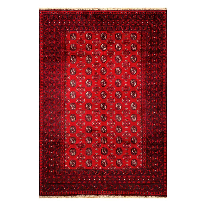 שטיח אפגני בוכרה 00 אדום 239*168 | Bokhara Rug