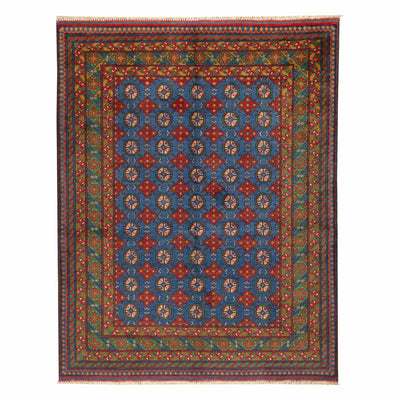 שטיח אפגני בוכרה 00 כחול 198*154 | Bokhara Rug
