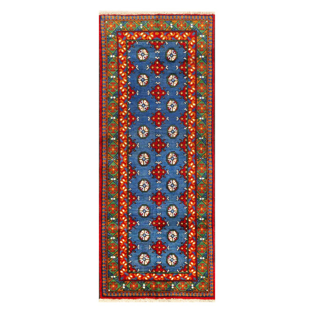 שטיח  אפגני בוכרה 00 כחול 202*83 | Bokhara Rug