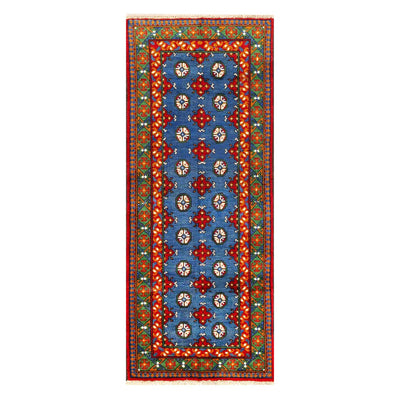 שטיח אפגני בוכרה 00 כחול 202*83 | Bokhara Rug